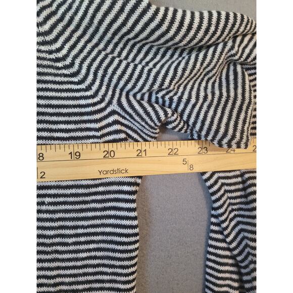 Eileen Fisher PL Black White Striped Organic Linen Blouse Classic Minimalist - Picture 6 of 8